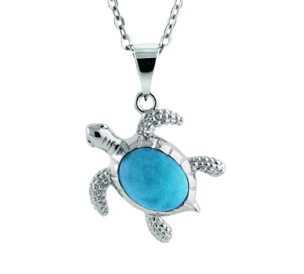 Larimar Haleiwa Honu Pendant Pendant Island by Koa Nani 
