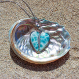 Larimar Hanalei Heart Pendant Pendant Island by Koa Nani 