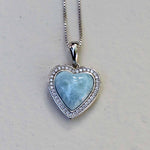 Larimar Hau Heart Pendant Pendant Island by Koa Nani 
