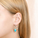 Larimar Hawaii Kai Honu Hook Earrings Earrings Island by Koa Nani 