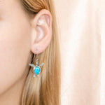 Larimar Hawaii Kai Honu Hook Earrings Earrings Island by Koa Nani 
