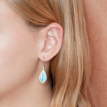 Larimar Hawaiian Ti Leaf Earrings Earrings Island by Koa Nani 
