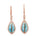 Larimar Hawaiian Ti Leaf Earrings Earrings Island by Koa Nani 