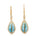 Larimar Hawaiian Ti Leaf Earrings Earrings Island by Koa Nani 