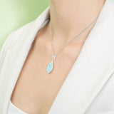 Larimar Hawaiian Ti Leaf Pendant Pendant Island by Koa Nani 