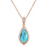Larimar Hawaiian Ti Leaf Pendant Pendant Island by Koa Nani 