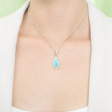 Larimar Hawaiian Ti Leaf Pendant Pendant Island by Koa Nani 