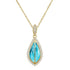 Larimar Hawaiian Ti Leaf Pendant Pendant Island by Koa Nani 