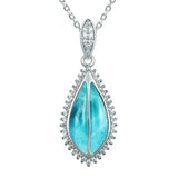 Larimar Hawaiian Ti Leaf Pendant Pendant Island by Koa Nani 