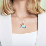 Larimar Hilo Honu Pendant Pendant Island by Koa Nani Large 