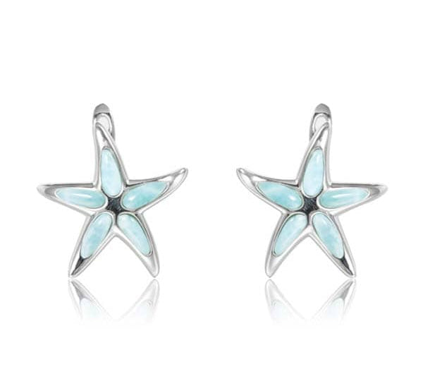 Larimar Hokuhele Starfish Earrings Earrings Island by Koa Nani 