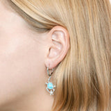 Larimar Honu Aumakua Earrings Earrings Island by Koa Nani 