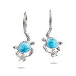 Larimar Honu Aumakua Earrings Earrings Island by Koa Nani 