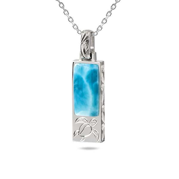 Larimar Honu Bar Pendant Pendant Island by Koa Nani 