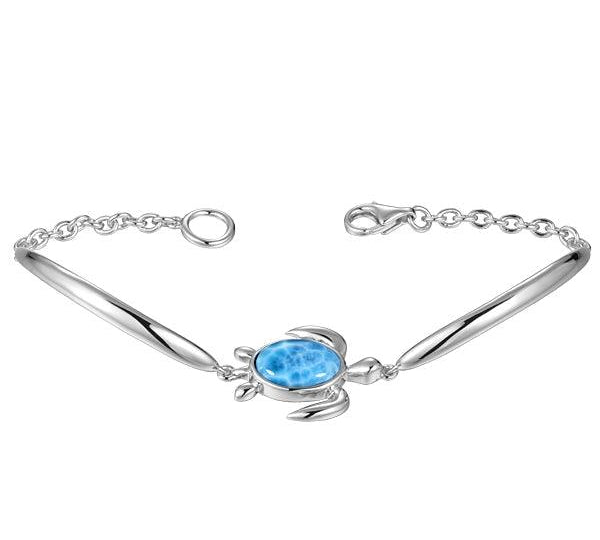 Larimar Honu Curve Bracelet Bracelet Island by Koa Nani 