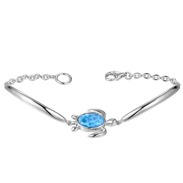 Larimar Honu Curve Bracelet Bracelet Island by Koa Nani 