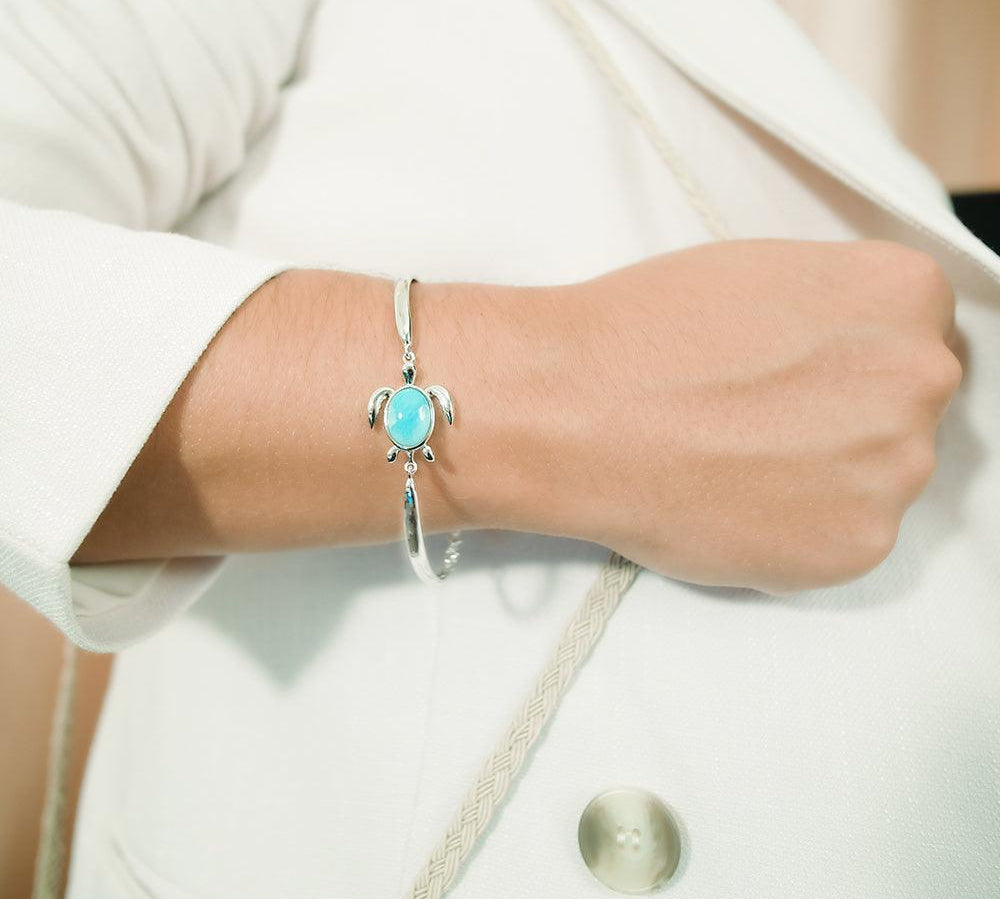 Larimar Honu Curve Bracelet Bracelet Island by Koa Nani 