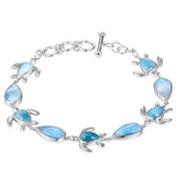 Larimar Honu Kai Charm Bracelet Bracelet Island by Koa Nani 