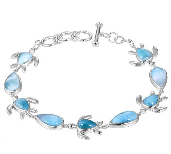 Larimar Honu Kai Charm Bracelet Bracelet Island by Koa Nani 
