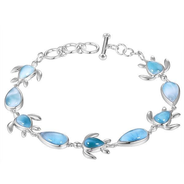 Larimar Honu Kai Charm Bracelet Bracelet Island by Koa Nani 