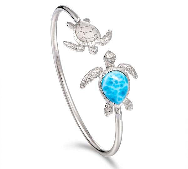 Larimar Honu Lovers Sleek Bangle Bangle Island by Koa Nani 