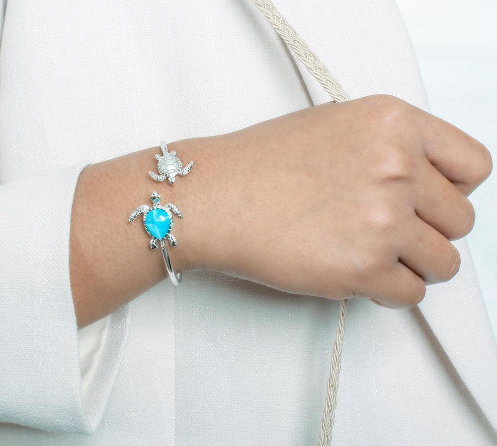 Larimar Honu Lovers Sleek Bangle Bangle Island by Koa Nani 