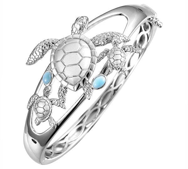 Larimar Honu Ohana Bangle Bangle Island by Koa Nani 