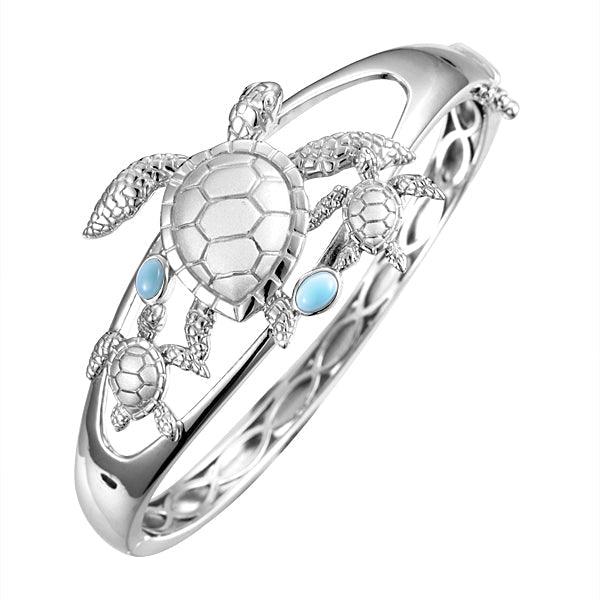 Larimar Honu Ohana Bangle Bangle Island by Koa Nani 