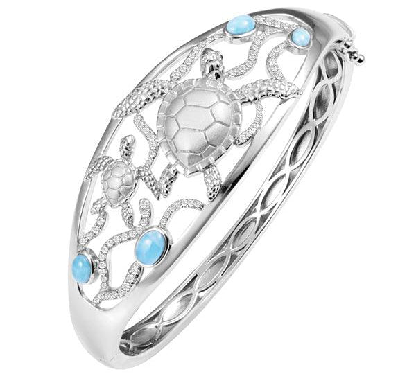 Larimar Honu Ohana Ocean Bangle Bangle Island by Koa Nani 