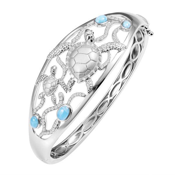 Larimar Honu Ohana Ocean Bangle Bangle Island by Koa Nani 