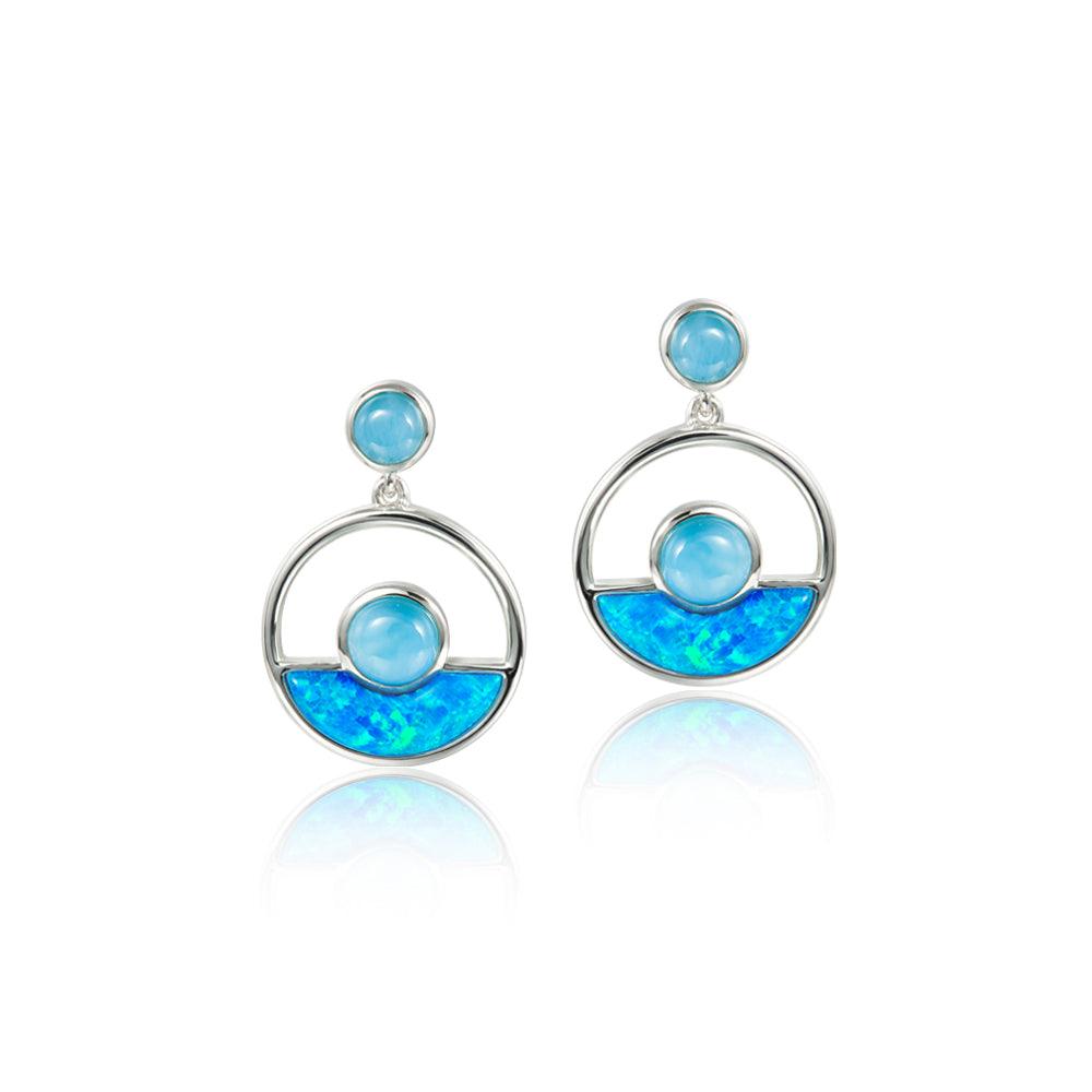 Larimar Horizon Earrings with Opalite Earrings Island by Koa Nani 