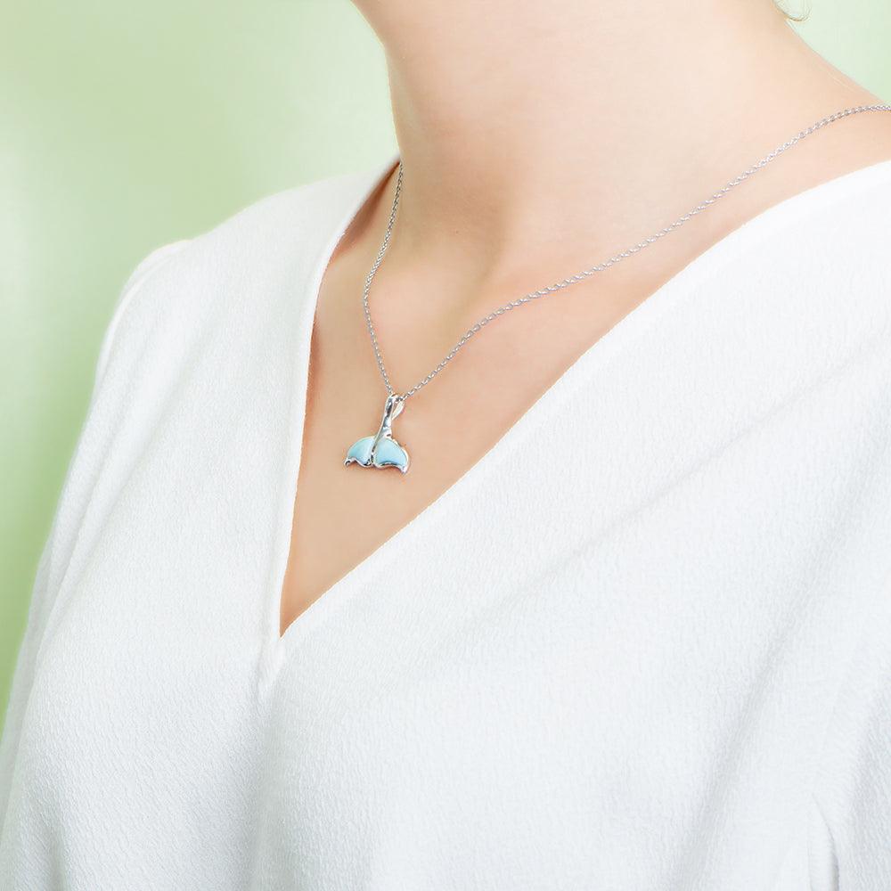 Larimar Humpback Whale Tail Pendant Pendant Island by Koa Nani 