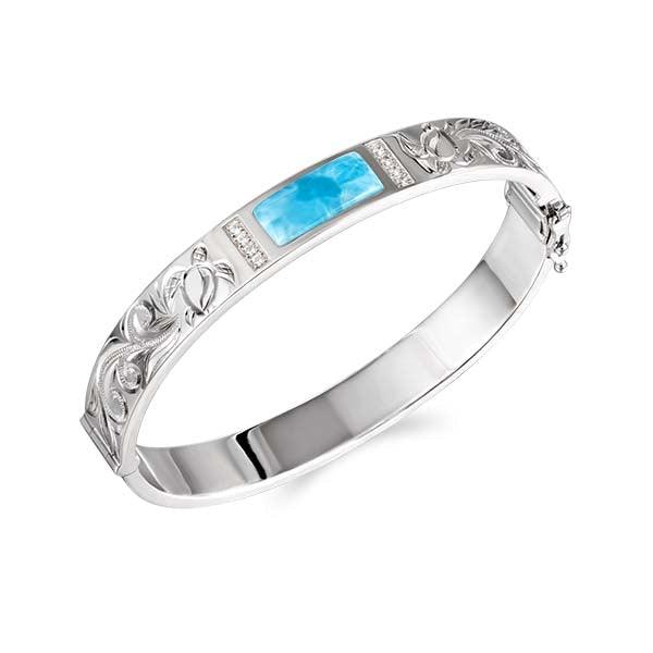 Larimar Icy Bar Bangle Bangle Island by Koa Nani 