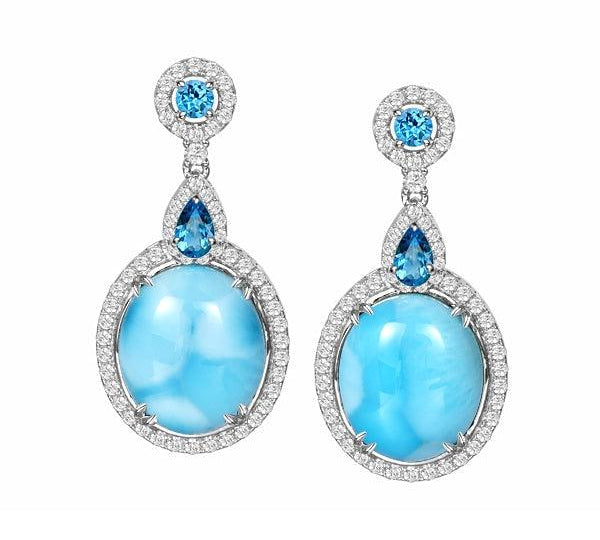 Larimar Icy Mirror Earrings Earrings Island by Koa Nani 