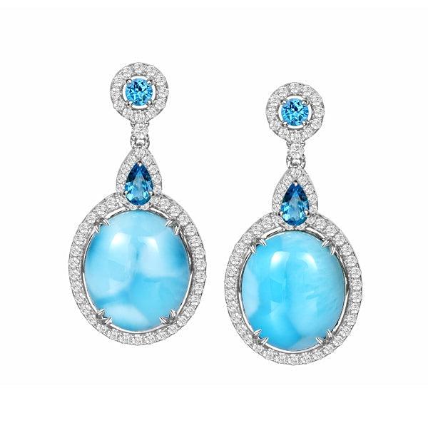 Larimar Icy Mirror Earrings Earrings Island by Koa Nani 