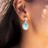 Larimar Icy Mirror Earrings Earrings Island by Koa Nani 