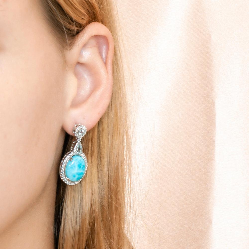 Larimar Icy Mirror Earrings Earrings Island by Koa Nani 