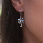 Larimar Island Palm Tree Earrings Earrings Island by Koa Nani 