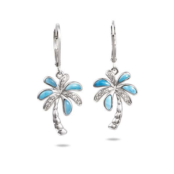 Larimar Island Palm Tree Earrings Earrings Island by Koa Nani 
