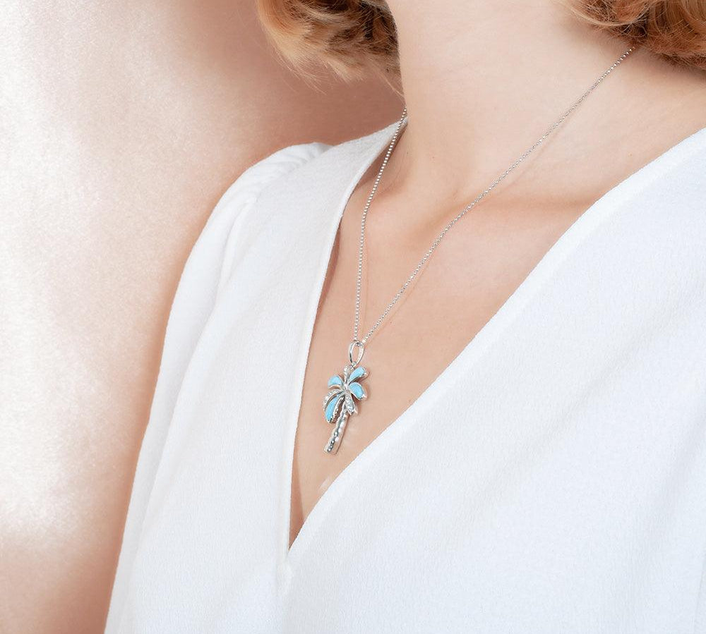 Larimar Island Palm Tree Pendant Pendant Island by Koa Nani 