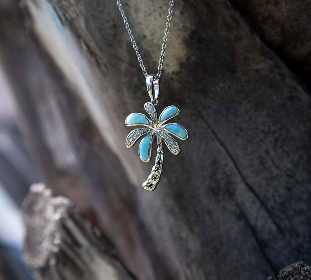 Larimar Island Palm Tree Pendant Pendant Island by Koa Nani 