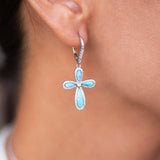 Larimar Kai Cross Earrings Earrings Island by Koa Nani 