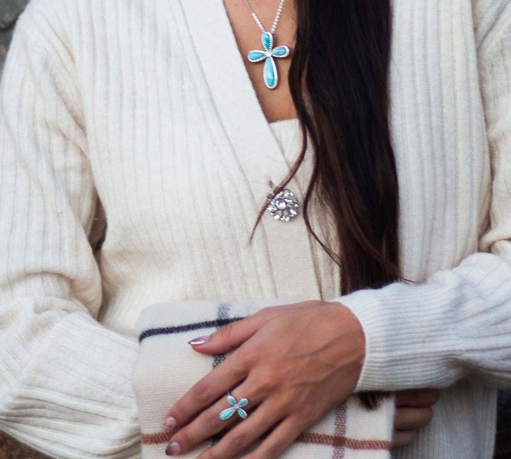 Larimar Kai Cross Pendant Pendant Island by Koa Nani 