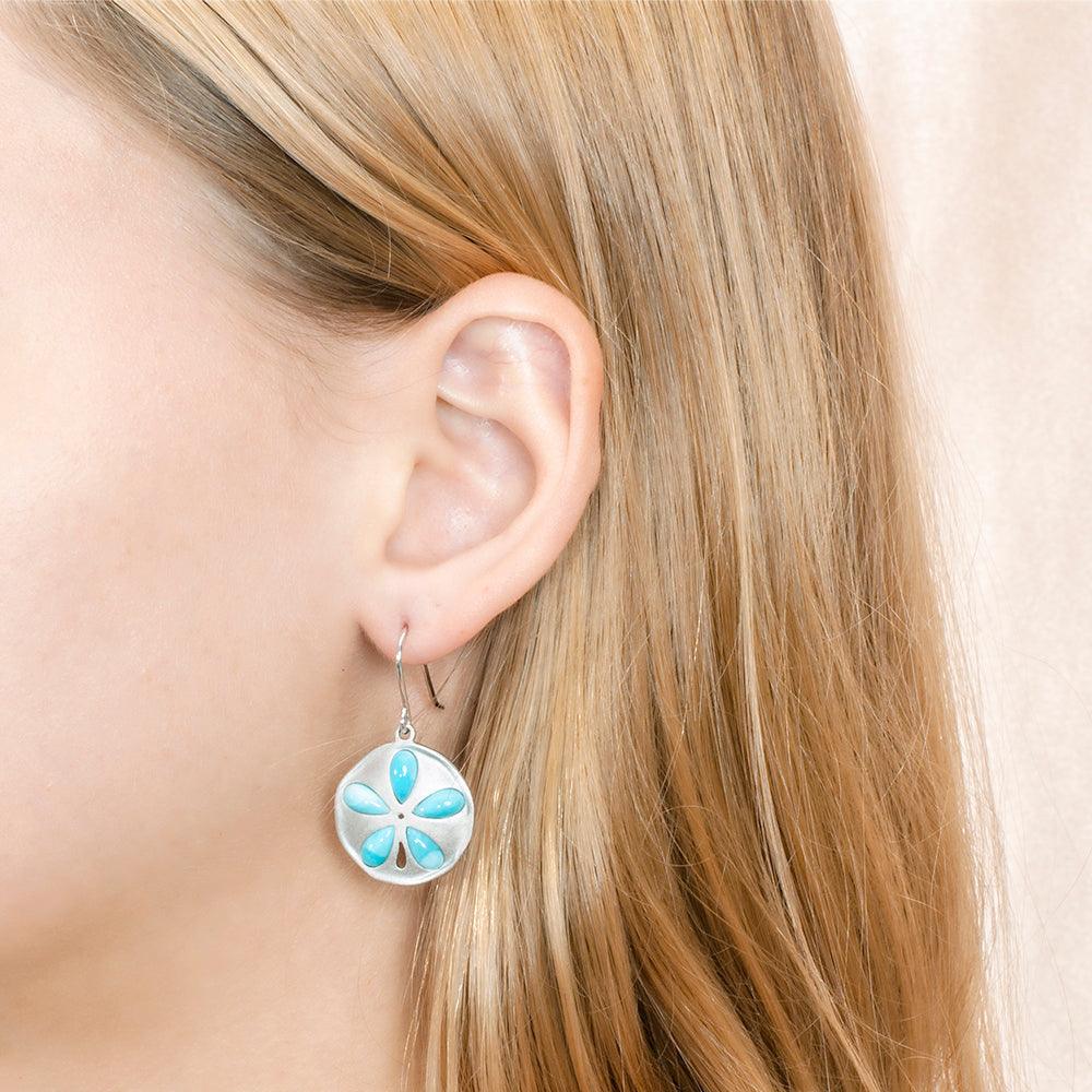 Larimar Kai Sand Dollar Earrings Earrings Island by Koa Nani 