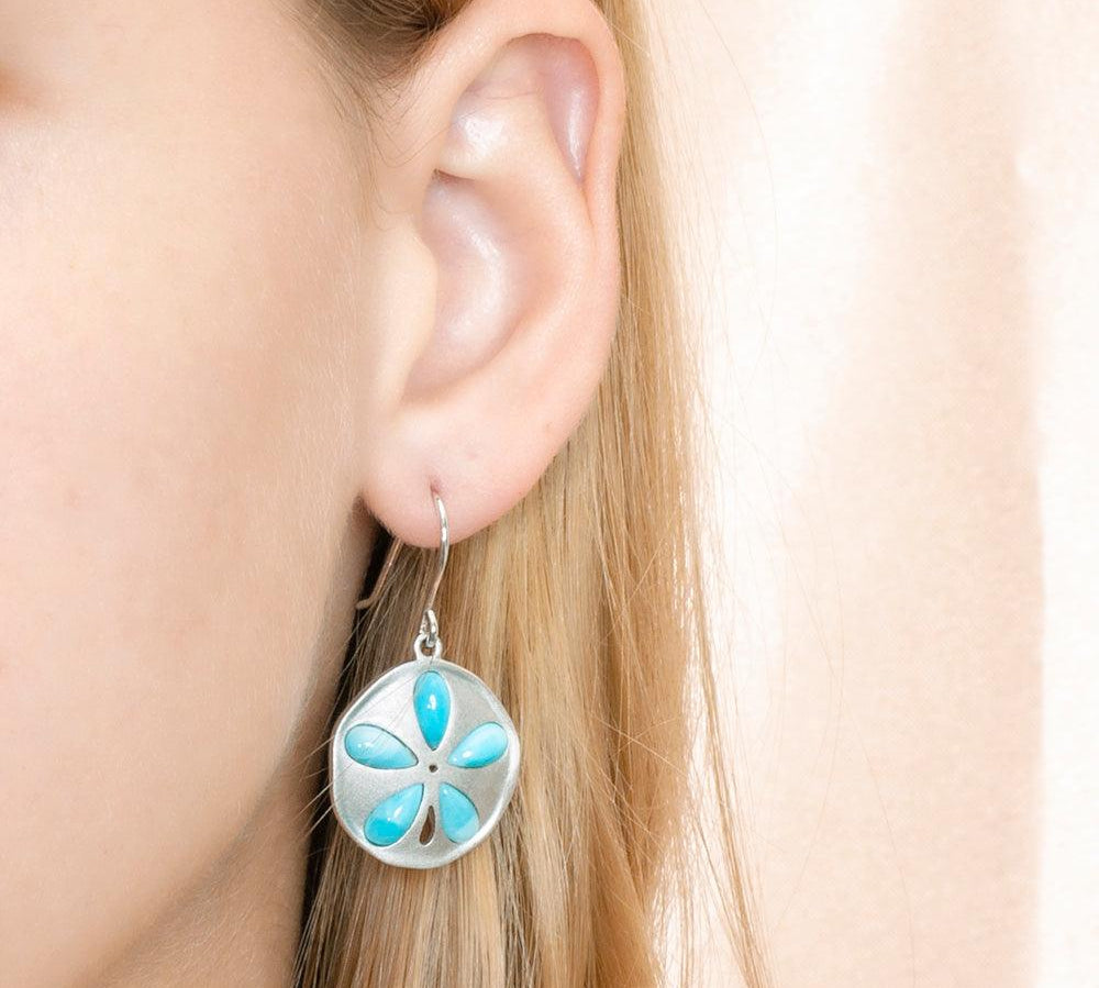 Larimar Kai Sand Dollar Earrings Earrings Island by Koa Nani Large 
