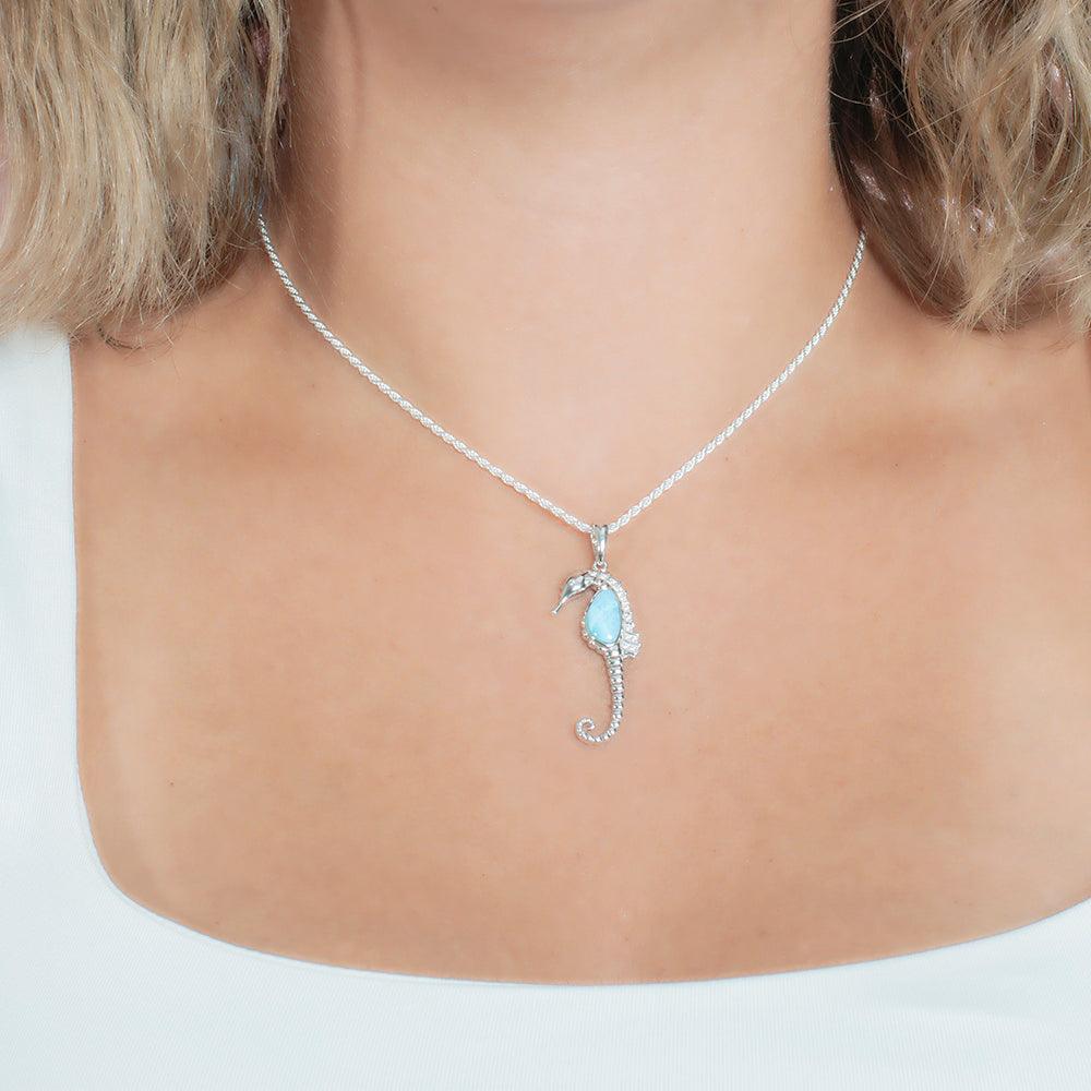 Larimar Kai Seahorse Pendant Pendant Island by Koa Nani 