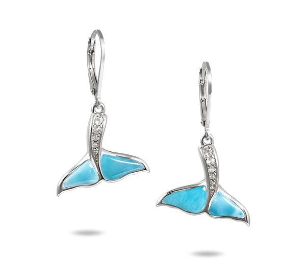 Larimar Kai Whale Tail Earrings Earrings Island by Koa Nani 