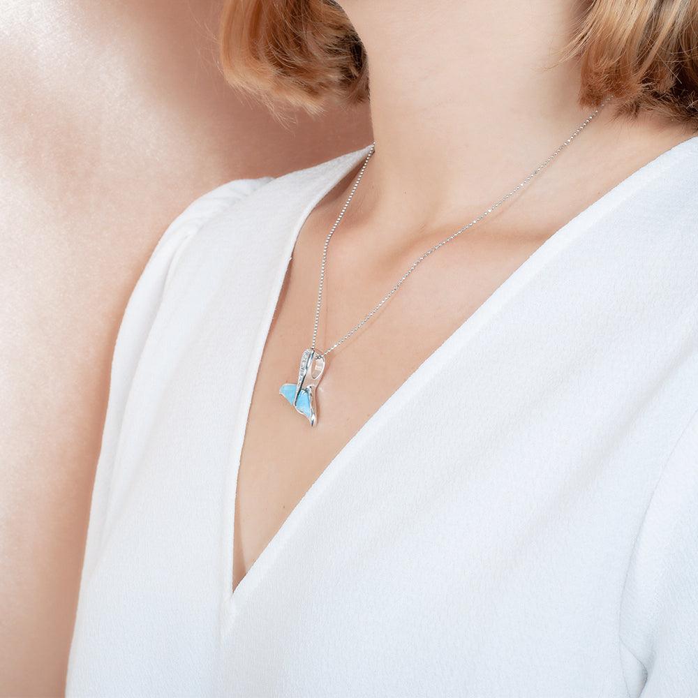 Larimar Kai Whale Tail Pendant Pendant Island by Koa Nani 