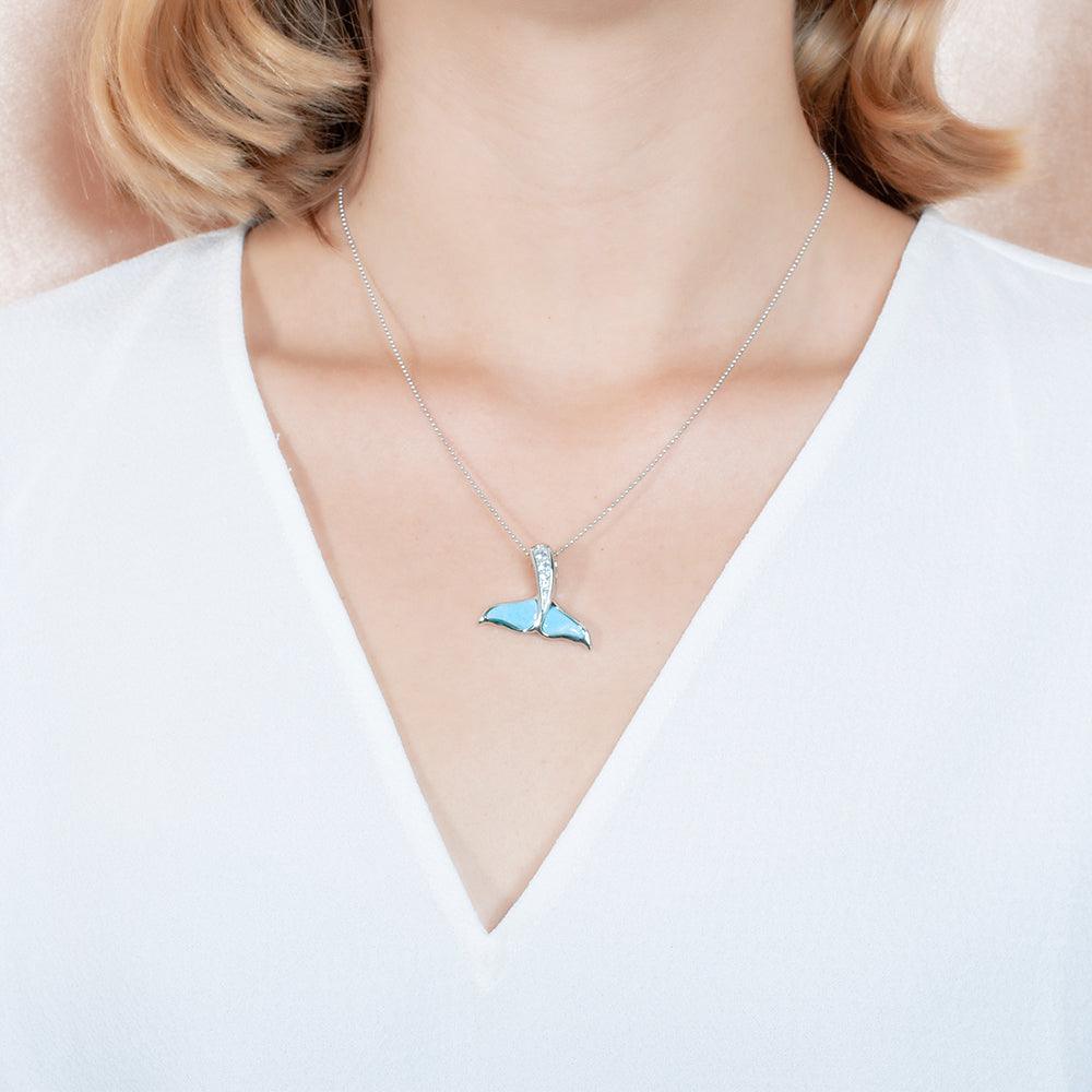 Larimar Kai Whale Tail Pendant Pendant Island by Koa Nani 