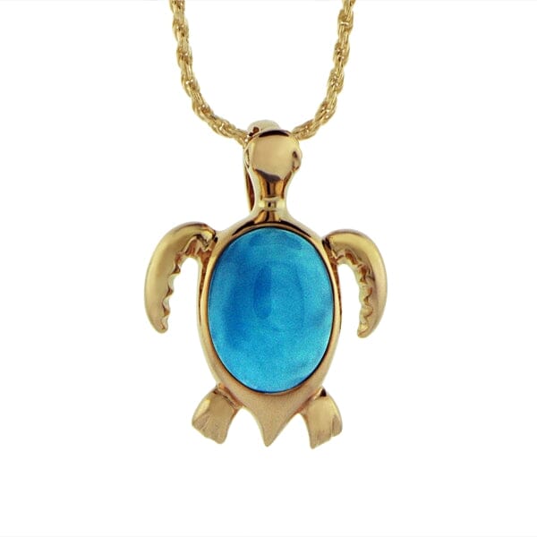 Larimar Kailua Honu Pendant Pendant Island by Koa Nani 